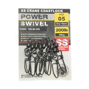 Карабин с вертлюгом Trabucco Power Swivel SS #07 (150lb)