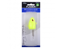 Джиг головка Fladen Big Screw Head Jig 60гр (Lumnious)